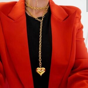 Elegant Gold Heart Pendant Necklace